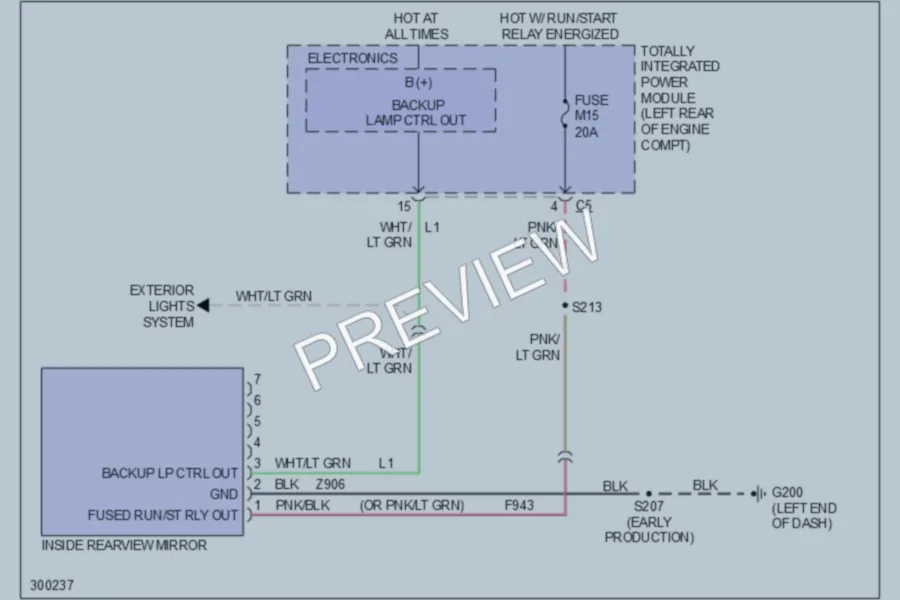 2009 Dodge Journey Power Mirrors wiring diagram preview