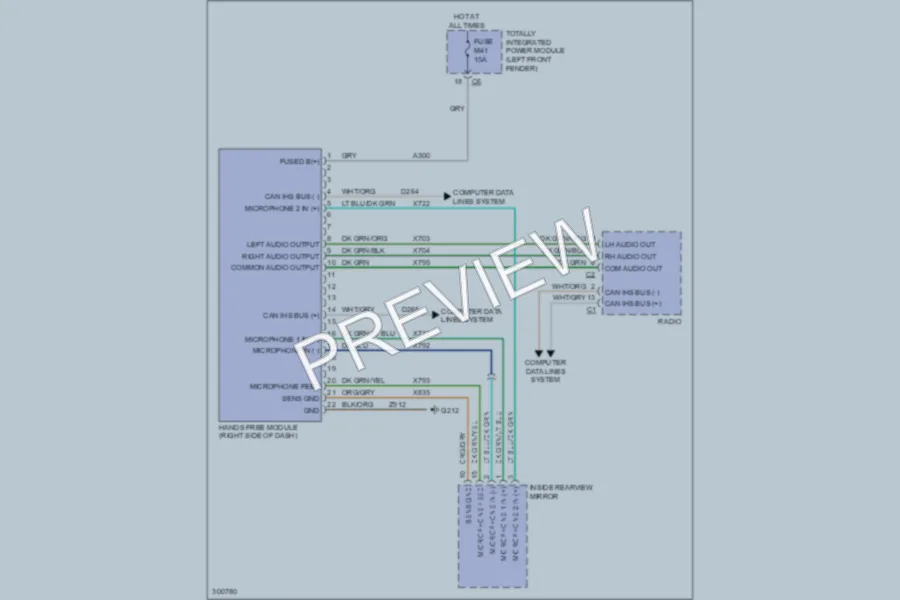 2009 Dodge R1500 Radio wiring diagram preview
