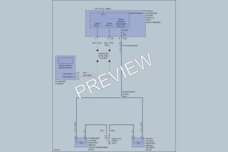 2009 Dodge R3500 Hd Defoggers wiring diagram preview