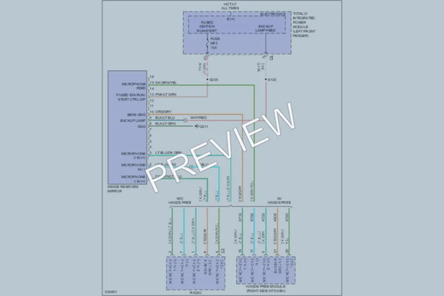 2009 Dodge R1500 Power Mirrors wiring diagram preview