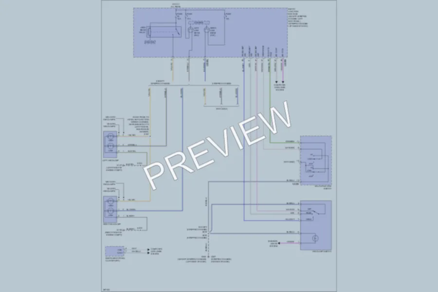 2009 Ford E250 Headlights wiring diagram preview