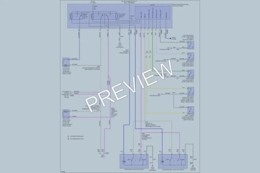 2009 Ford E350 Super Duty Power Door Locks wiring diagram preview