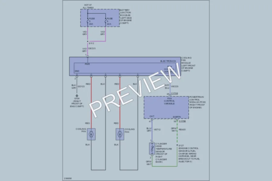 2009 Ford Edge Cooling Fan wiring diagram preview