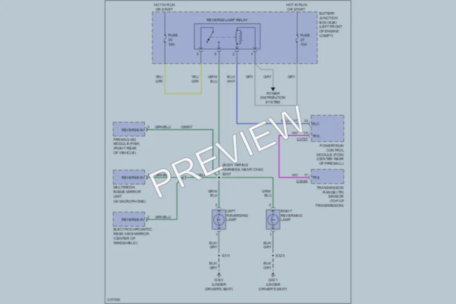 2009 Ford EscapeHybrid Exterior Lights wiring diagram preview