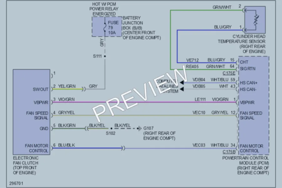 2009 Ford ExpeditionEL Cooling Fan wiring diagram preview