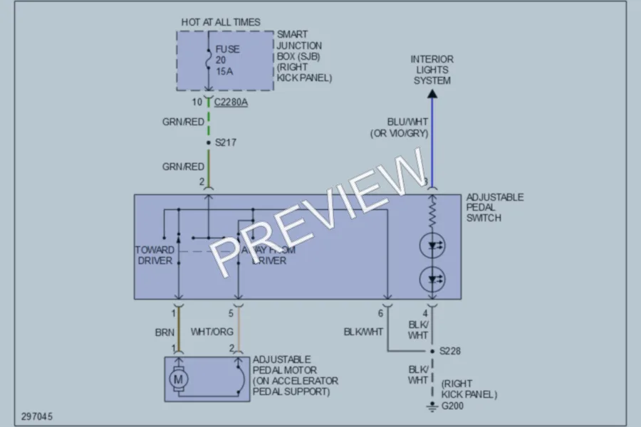 2009 Ford ExpeditionEL Power Seats wiring diagram preview