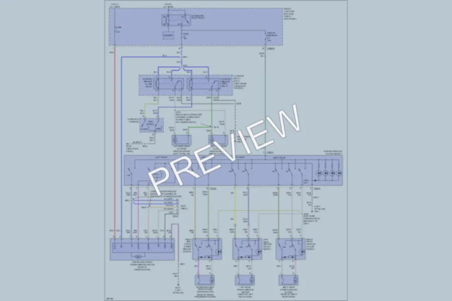 2009 Ford ExpeditionEL Power Windows wiring diagram preview