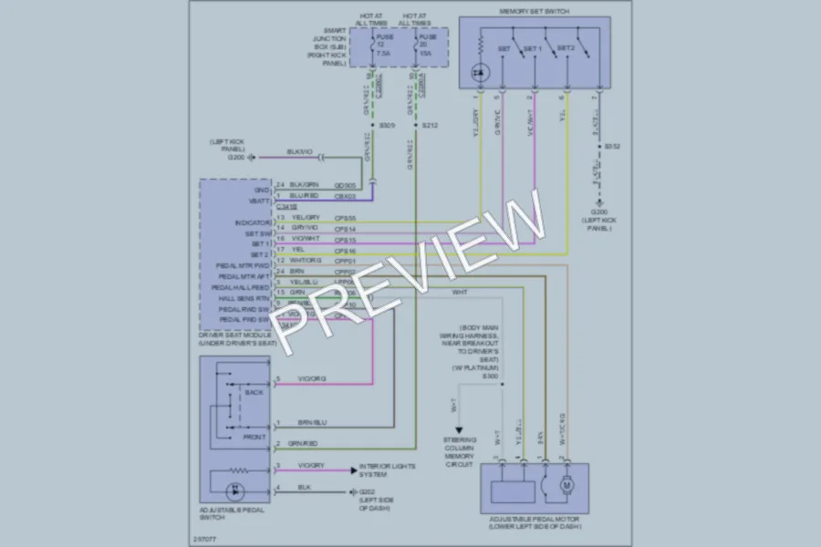 2009 Ford F150 Memory Systems wiring diagram preview