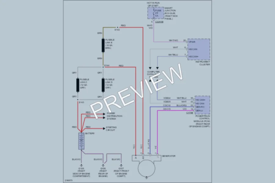 2009 Ford F150 Starting Charging wiring diagram preview