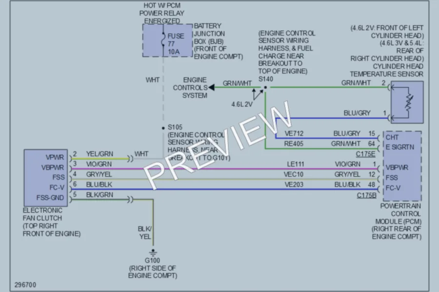 2009 Ford F150 Cooling Fan wiring diagram preview