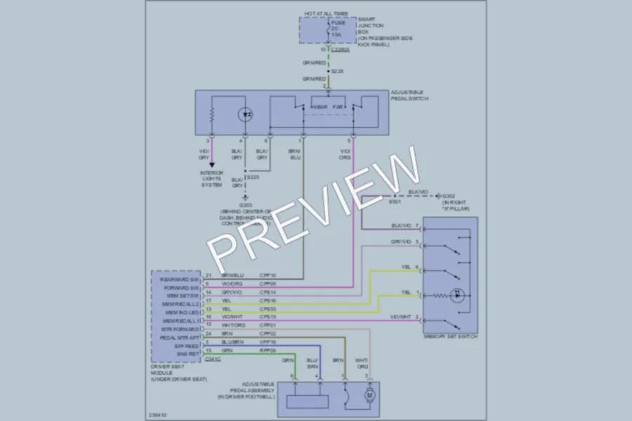 2009 Ford F550ChsCab Memory Systems wiring diagram preview