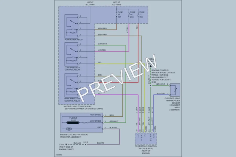 2009 Ford Focus Cooling Fan wiring diagram preview