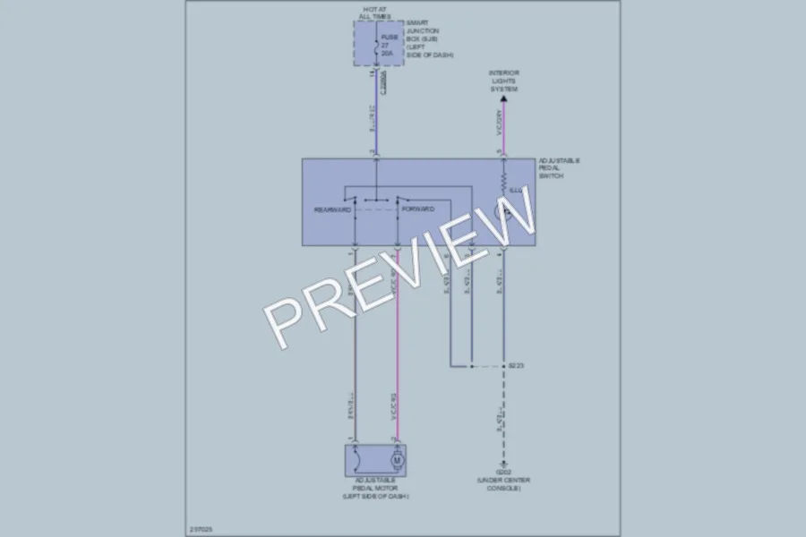 2009 Ford Taurus Power Seats wiring diagram preview