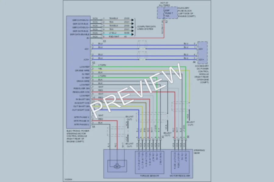 2009 GMC 1500 Electronic Power Steering wiring diagram preview