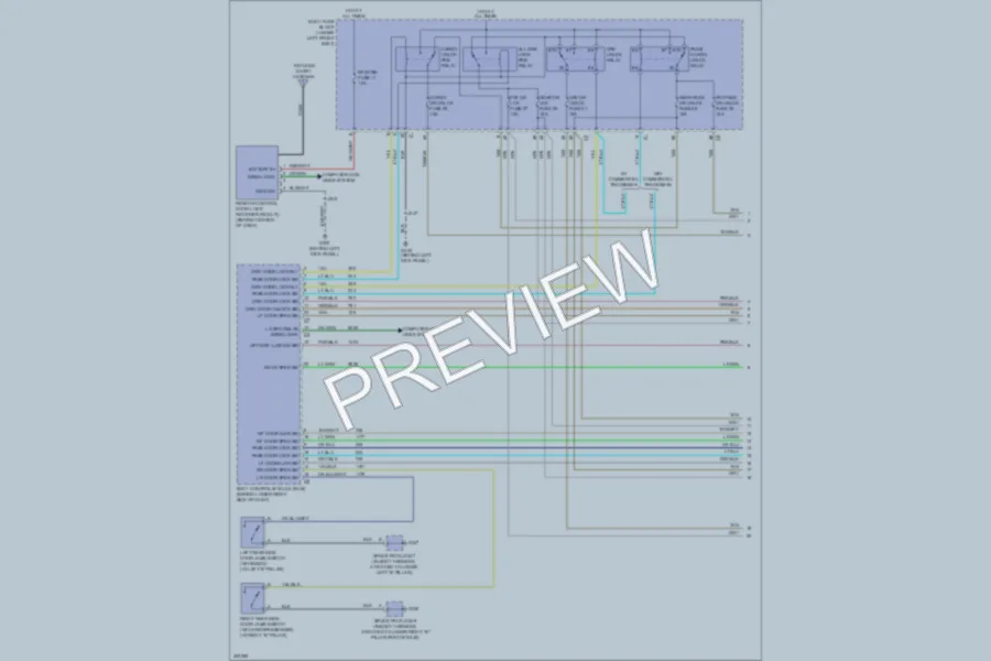 2009 GMC G1500 Power Door Locks wiring diagram preview