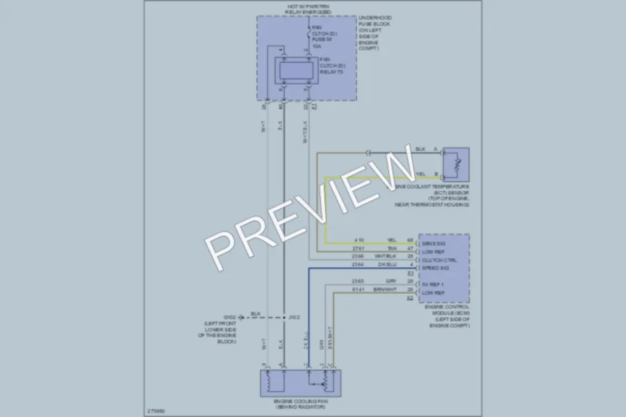 2009 GMC G3500 Cooling Fan wiring diagram preview