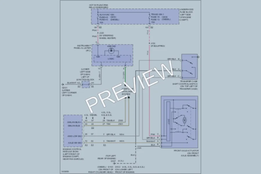 2009 GMC 2500 Hd Transmission wiring diagram preview
