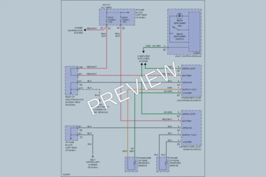 2009 GMC 1500 Defoggers wiring diagram preview