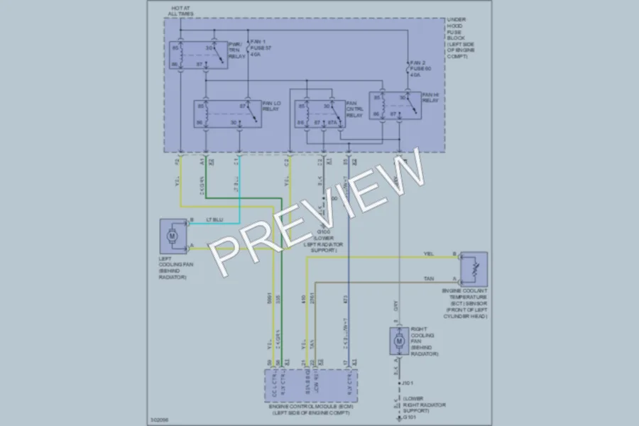 2009 GMC YukonDenali Cooling Fan wiring diagram preview