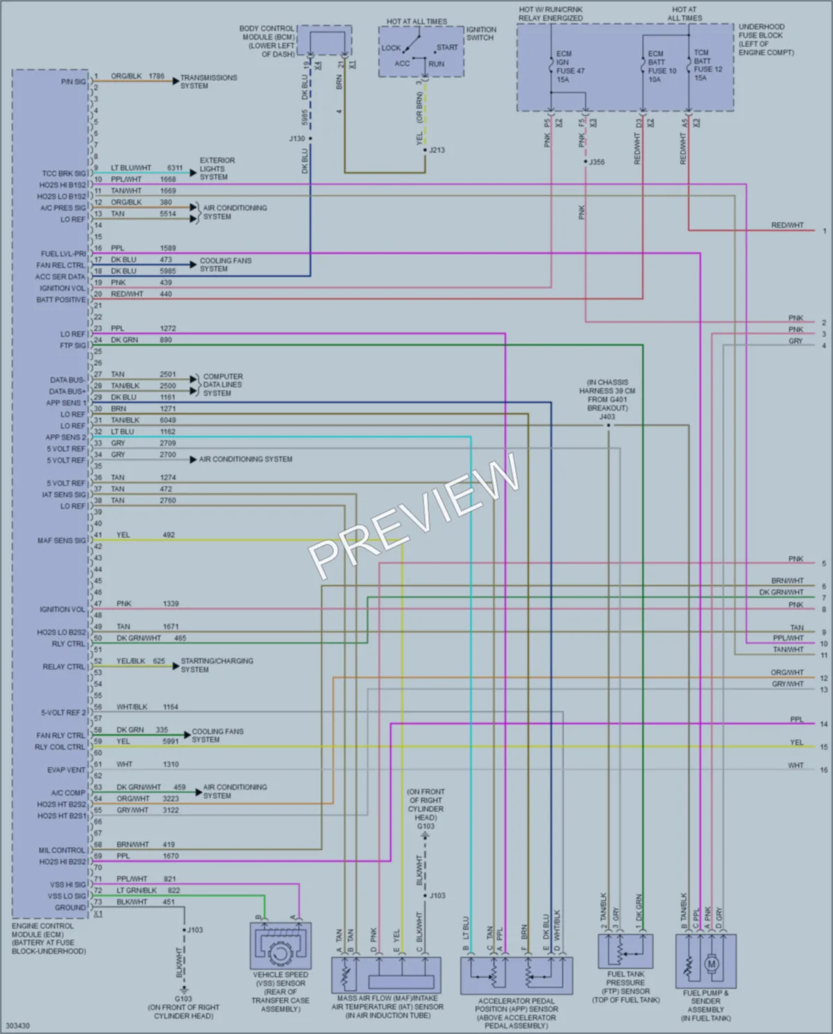 2009 HUMMER H2SUT Engine Performance wiring diagram preview
