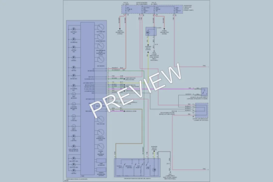 2009 HUMMER H2SUT Instrument Cluster wiring diagram preview