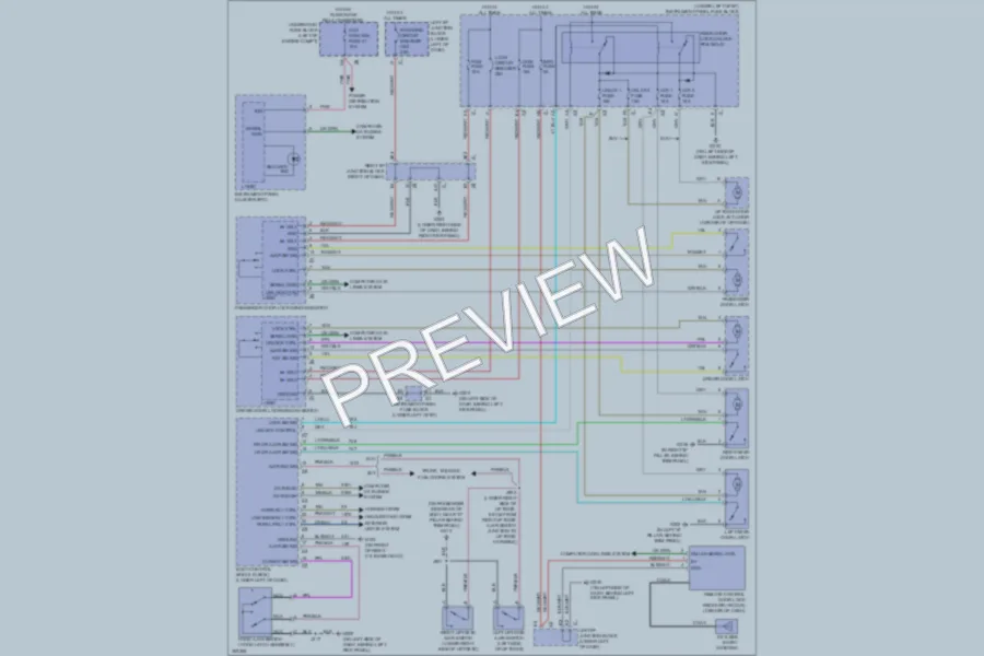 2009 HUMMER H2SUT Power Door Locks wiring diagram preview
