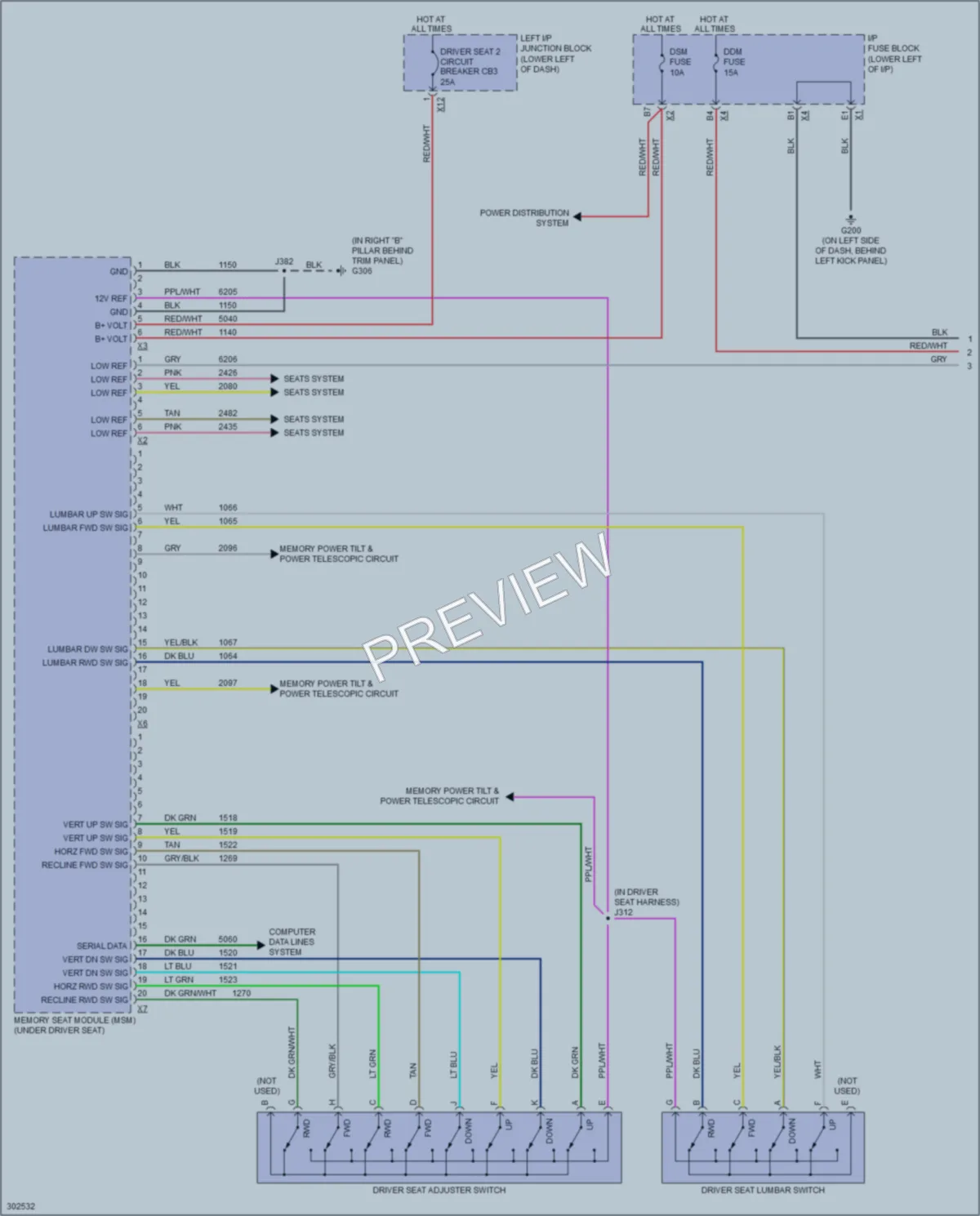 2009 HUMMER H2SUV Memory Systems wiring diagram preview