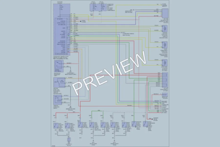 2009 Honda Element Power Door Locks wiring diagram preview