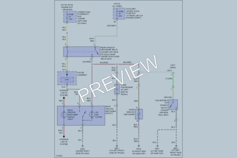2009 Honda S2000 Defoggers wiring diagram preview