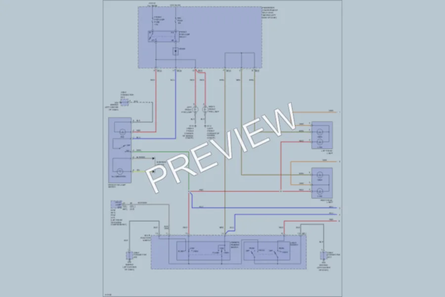 2009 Hyundai Accent Headlights wiring diagram preview