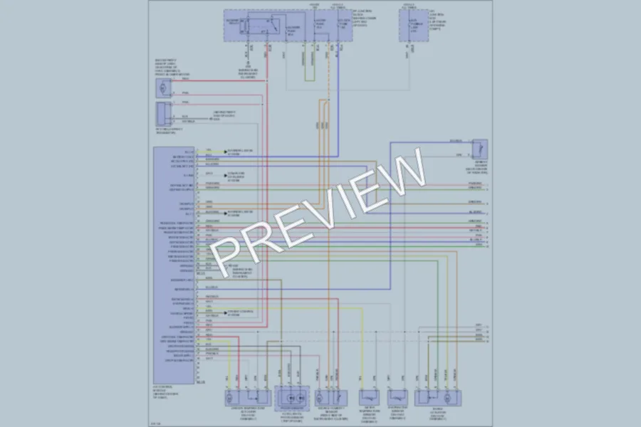 2009 Hyundai SantaFe Air Conditioning wiring diagram preview