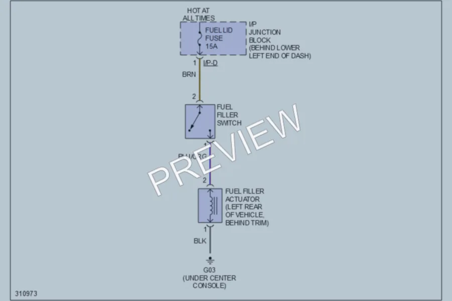 2009 Hyundai SantaFe Trunk Tailgate Fuel Door wiring diagram preview