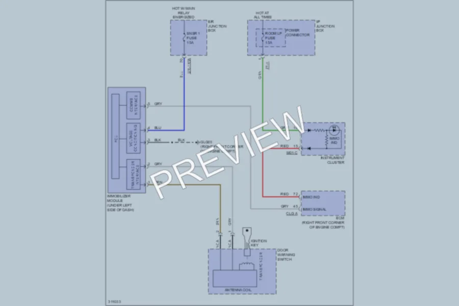 2009 Hyundai Veracruz Anti Theft wiring diagram preview