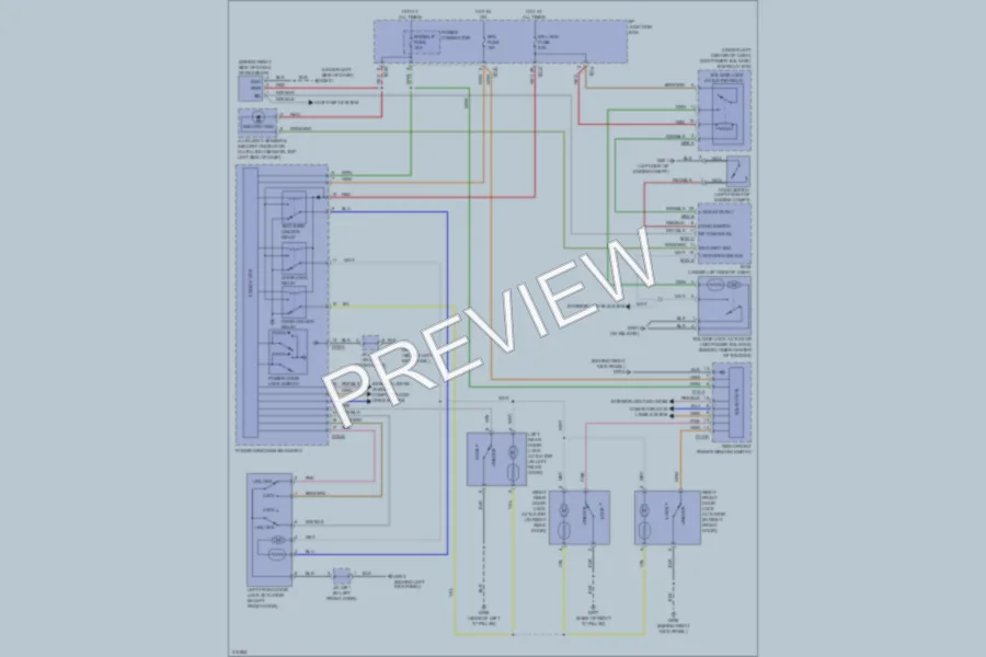 2009 Hyundai Veracruz Power Door Locks wiring diagram preview
