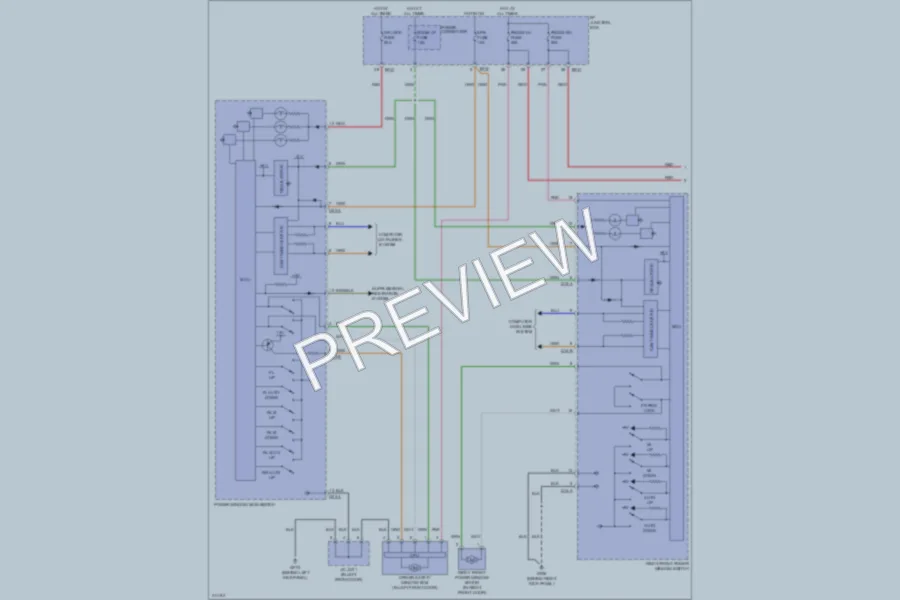2009 Hyundai Veracruz Power Windows wiring diagram preview
