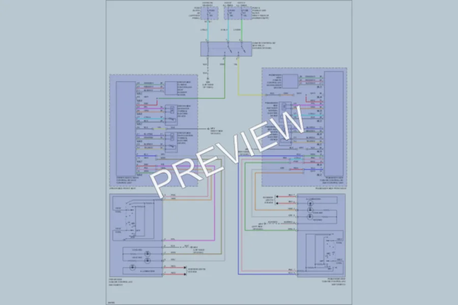 2009 Infiniti FX50 Power Seats wiring diagram preview