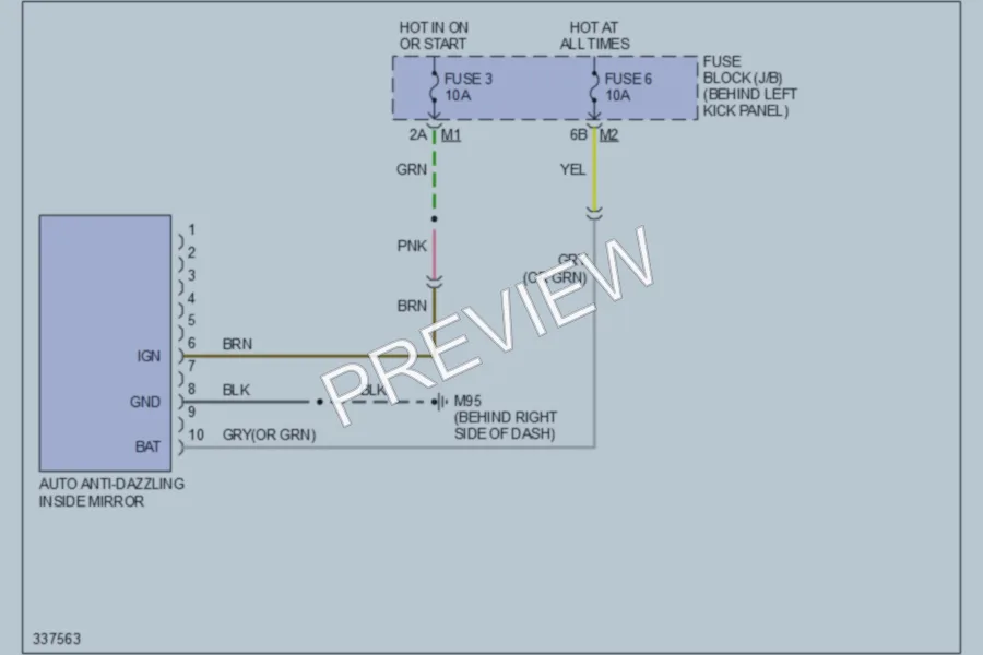 2009 Infiniti G37 Power Mirrors wiring diagram preview