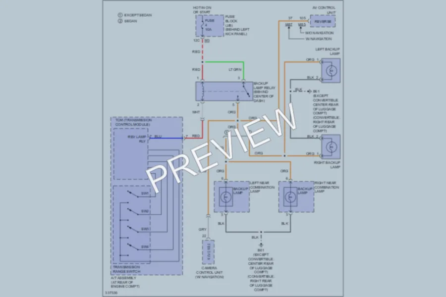 2009 Infiniti G37x Exterior Lights wiring diagram preview