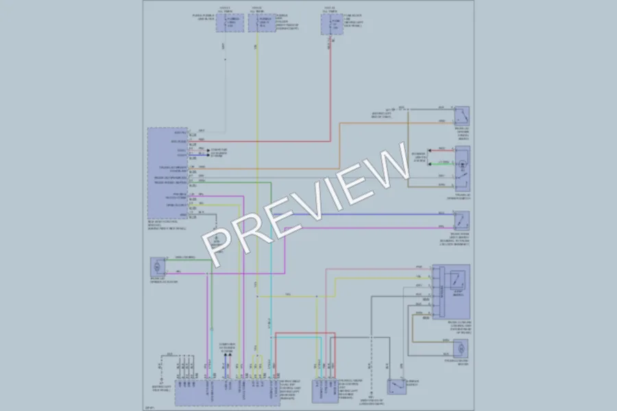 2009 Infiniti G37x Trunk Tailgate Fuel Door wiring diagram preview