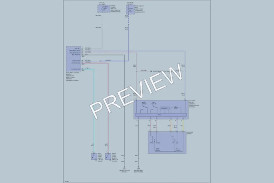 2009 Infiniti QX56 Power Top Sunroof wiring diagram preview