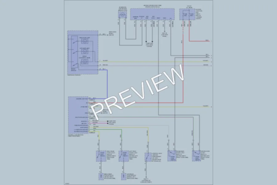 2009 Jaguar XF Interior Lights wiring diagram preview