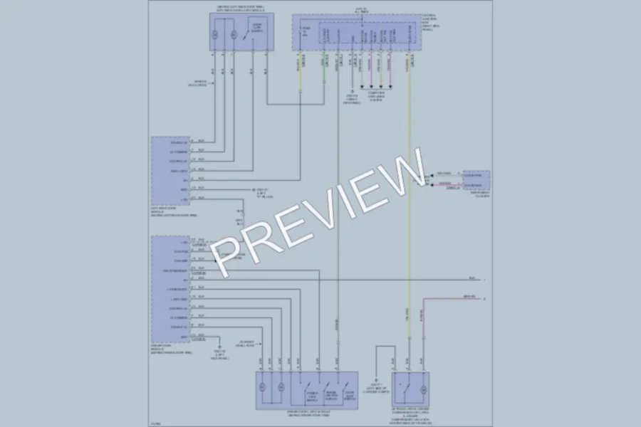 2009 Jaguar XF Power Door Locks wiring diagram preview