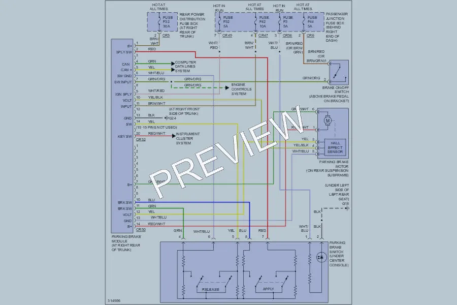 2009 Jaguar XJ8 Shift Interlock wiring diagram preview