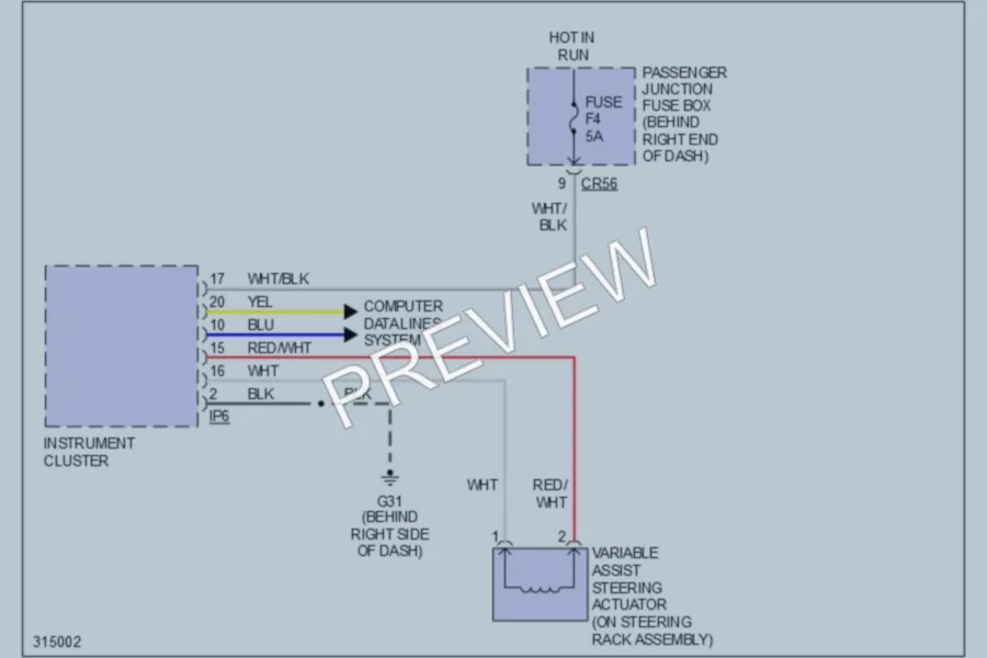 2009 Jaguar XJSuper Electronic Power Steering wiring diagram preview