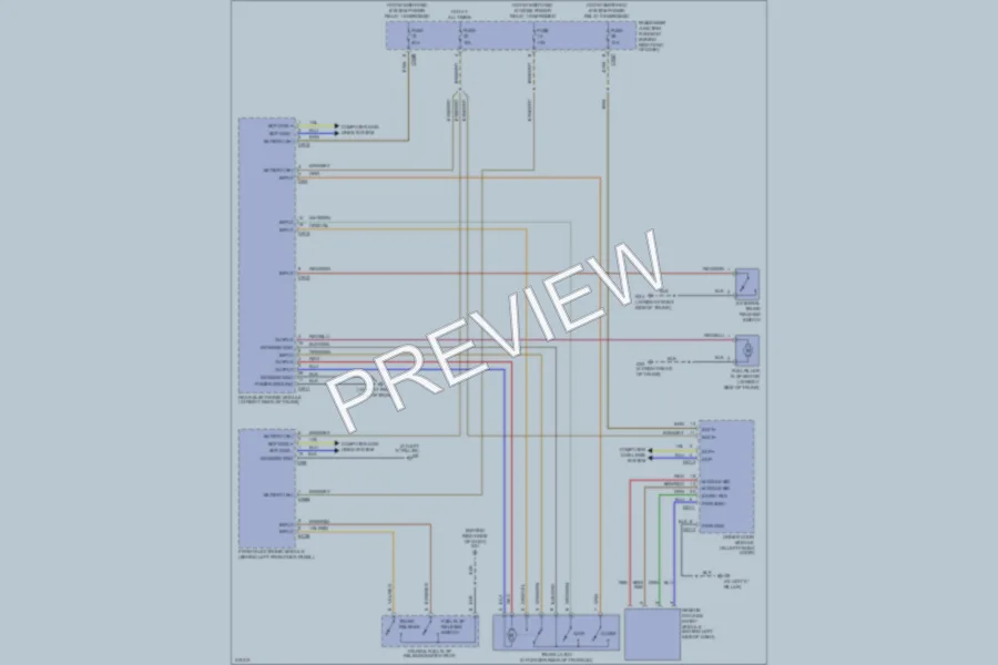 2009 Jaguar XJSuper Trunk Tailgate Fuel Door wiring diagram preview