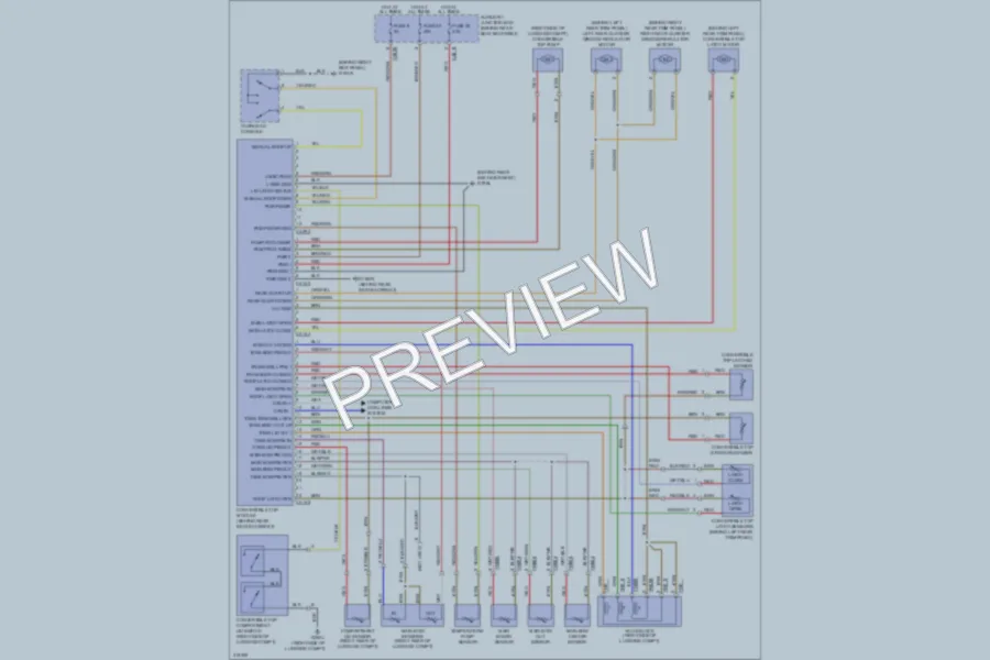 2009 Jaguar XKR Power Top Sunroof wiring diagram preview