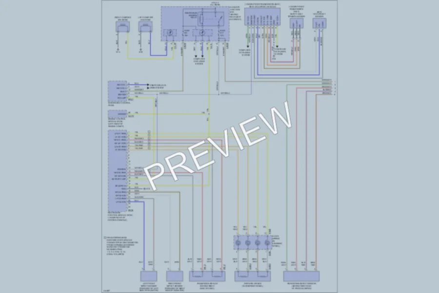 2009 Jaguar XKR Supplemental Restraints wiring diagram preview