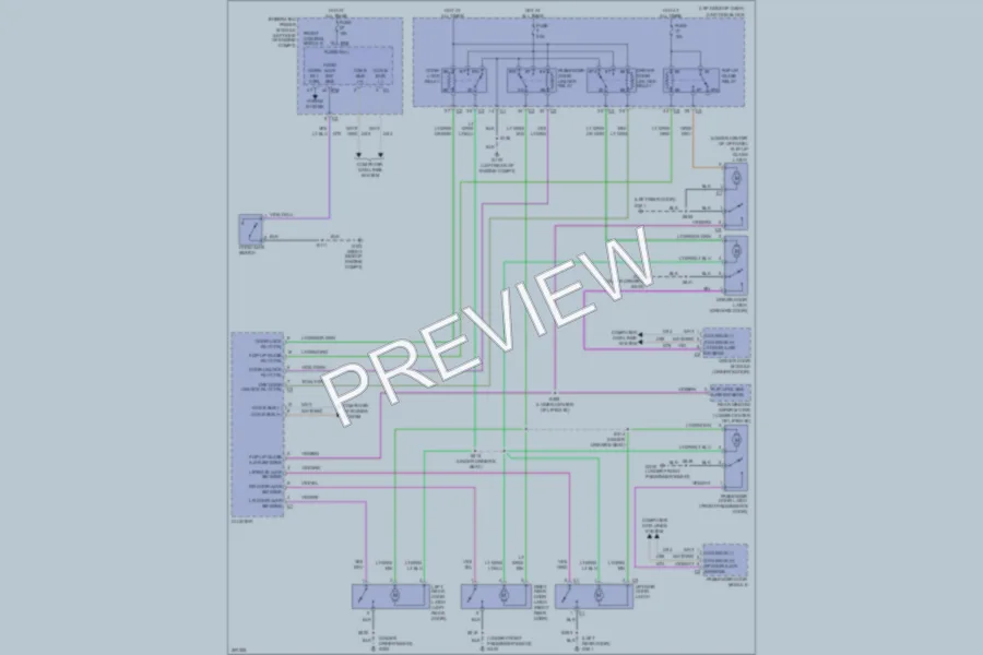 2009 Jeep GrandCherokee Power Door Locks wiring diagram preview