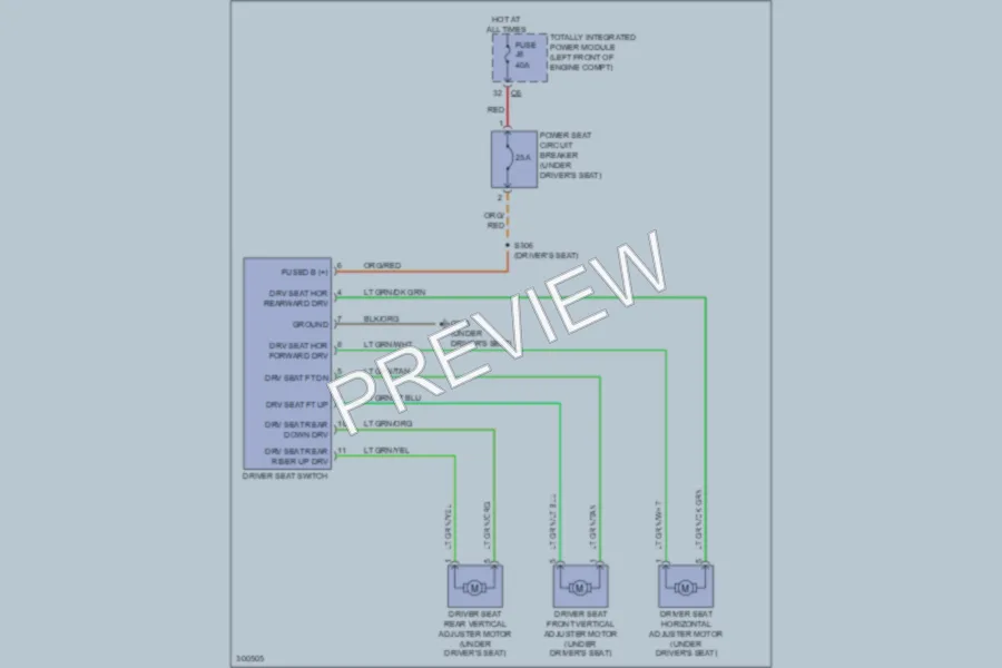 2009 Jeep Liberty Power Seats wiring diagram preview