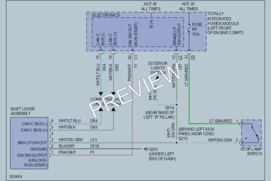2009 Jeep Liberty Shift Interlock wiring diagram preview